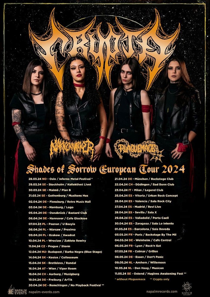 CRYPTA | Shades Of Sorrow European Tour 2024