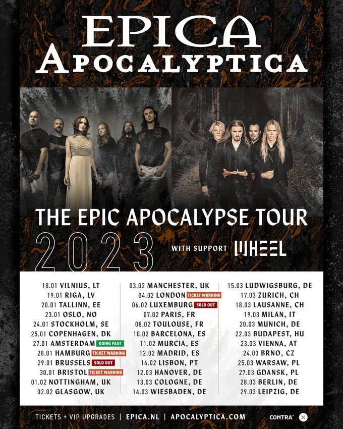 EPICA + APOCALYPTICA: Epic Apocalypse Tour 2023