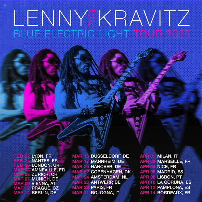 LENNY KRAVITZ kündigt Blue Electric Light Tour 2025