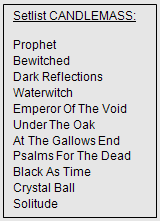 Setlist Candlemass